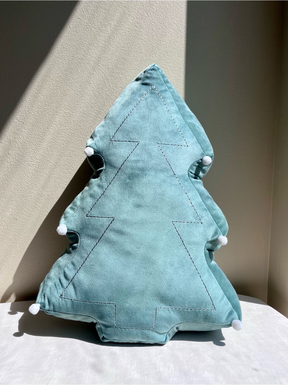 Decorative Teal Tree Throw Pillow